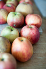 Juicy apples on a table