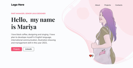 A website that says'my name'on it