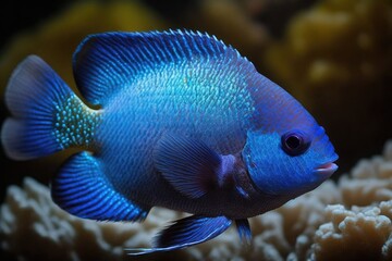 In an aquarium, the neon damselfish is often referred to as the blue devil. Generative AI