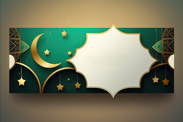 Background Banner Wallpaper for Ramadan Eid Generative AI
