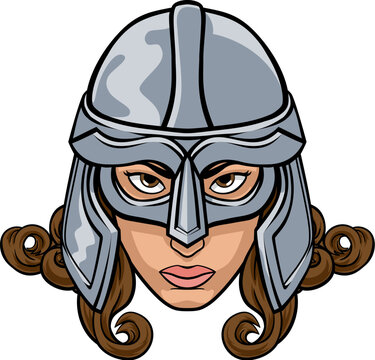 recommend clip art: A woman female warrior that could be Athena Britannia or Anglo Saxon or Viking medieval goddess