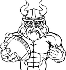 A Viking warrior gladiator American football sports mascot