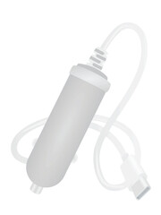 White car charger. vector illustration