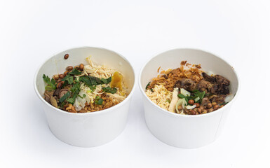 Bubur Ayam or porridge with chicken.