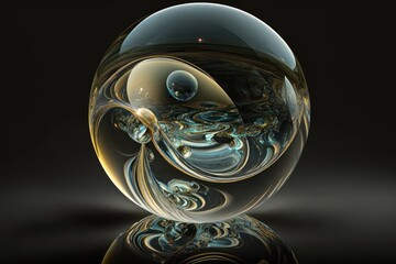 glass sphere. Generative AI