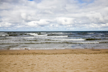 Waves on the Baltic Sea in summer