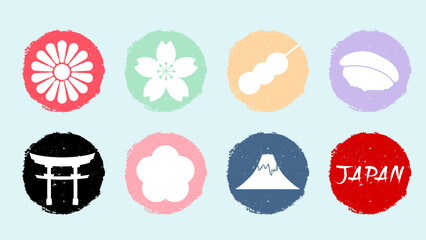 Japan capital set collection ,symbol of Japan ,Vector illustration EPS 10