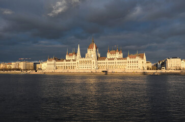 View of Hungarian Parliament Building, Budapest Parliament exterior