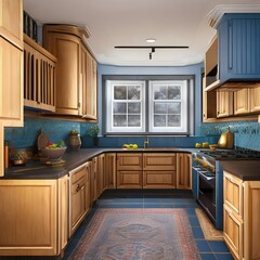 11 A kitchen with mismatched cabinets for a fun and eclectic look 2, Generative AI