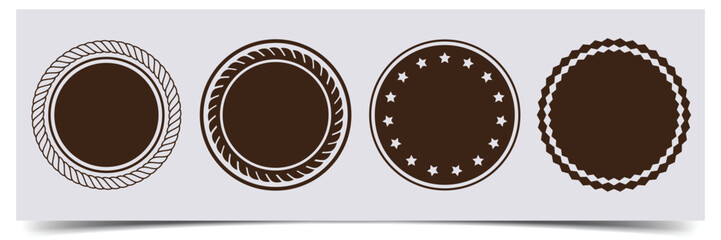 Vintage retro vector badges and labels. Premium quality medals set. Black badges and labels. Premium round quality badges and labels