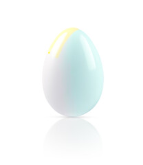 Isolated colorful easter egg on white background.