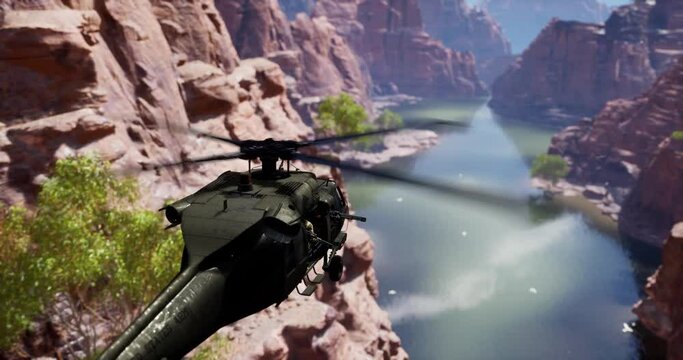 UH-60 Black Hawk helicopter flight