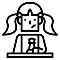 woman line icon style