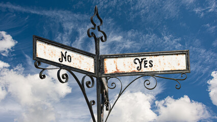 Street Sign to Yes versus No