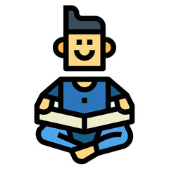 reading filled outline icon style