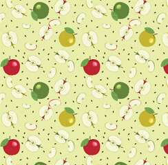 "Orchard Harvest: A Beautiful Apple Pattern Design"