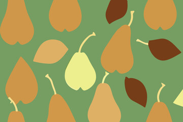 Seamless Pear Pattern - Beautiful Fruit Design for Kitchen and Food Backgrounds