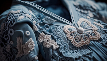 Close up of a lace pajama. Created with Generative AI