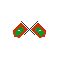 Maldives flags icon set, Maldives independence day icon set vector sign symbol