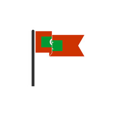 Maldives flags icon set, Maldives independence day icon set vector sign symbol