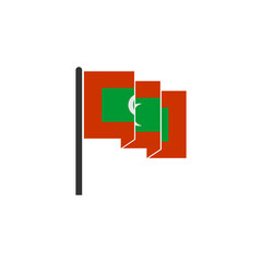 Maldives flags icon set, Maldives independence day icon set vector sign symbol