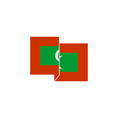 Maldives flags icon set, Maldives independence day icon set vector sign symbol