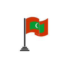 Maldives flags icon set, Maldives independence day icon set vector sign symbol