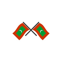 Maldives flags icon set, Maldives independence day icon set vector sign symbol
