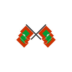 Obraz premium Maldives flags icon set, Maldives independence day icon set vector sign symbol