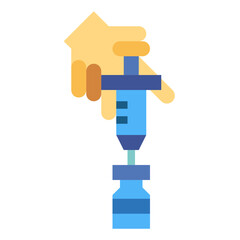 syringe flat icon style