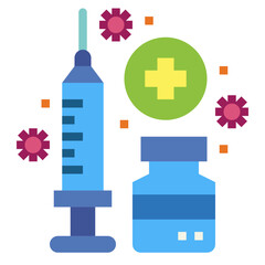 Obraz premium vaccines flat icon style