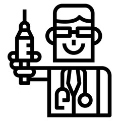 physician line icon style