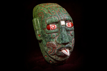Jade, Máscara prehispánica