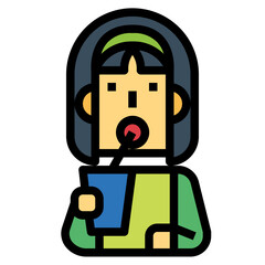 drink filled outline icon style