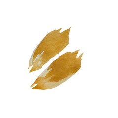 Naklejka premium Petal yellow peony rose flower set watercolor
