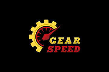Gear speed logo design for automotive logo design
