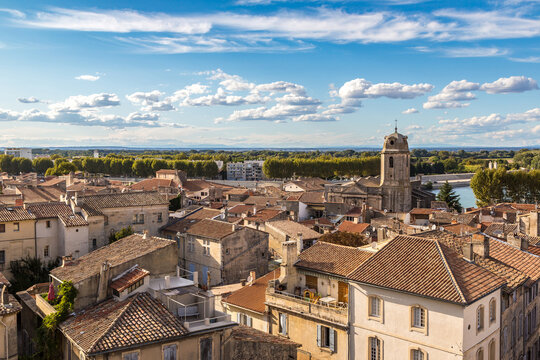 Aerial view of Arles, France