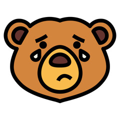 bear filled outline icon style