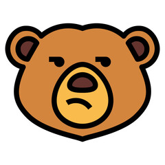 bear filled outline icon style