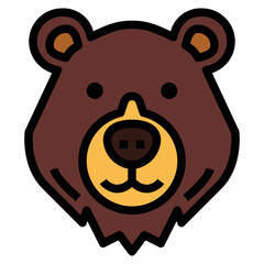 Honey bear filled outline icon style