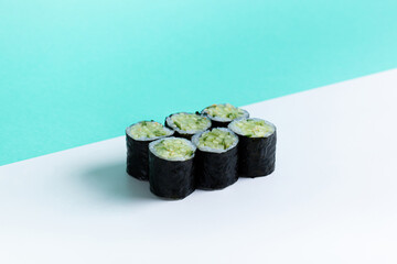 Fresh and Colorful Hosomaki Sushi Roll Delicious Japanese Hosomaki for Your Appetite Traditional Hosomaki Sushi with Fresh Seafood