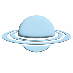 
Space planet, 3d icon for design.