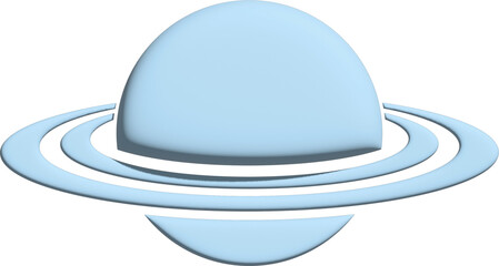 
Space planet, 3d icon for design.