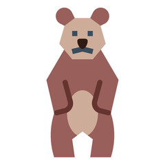 bear flat icon style