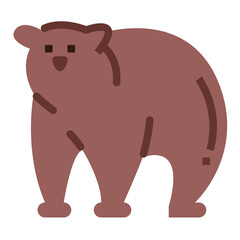 bear flat icon style