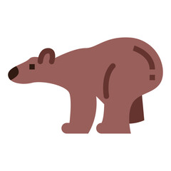 bear flat icon style