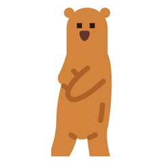 bear flat icon style