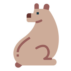 bear flat icon style