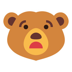 bear flat icon style