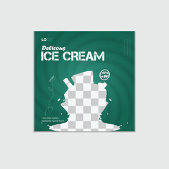 Ice cream social media post